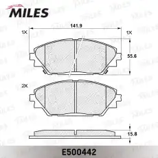Тормозные колодки дисковые передняя ось MILES E500442