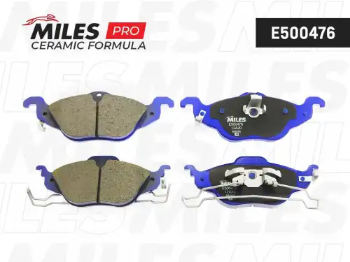 Тормозные колодки дисковые передняя ось MILES E500476
