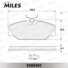Тормозные колодки дисковые передняя ось MILES E500492