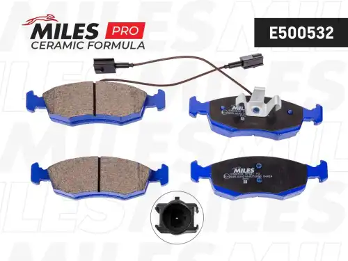 Тормозные колодки дисковые передняя ось MILES E500532