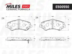 Тормозные колодки дисковые передняя ось MILES E500550