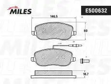 Тормозные колодки дисковые передняя ось MILES E500632