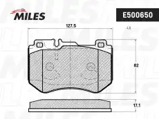 Тормозные колодки дисковые передняя ось MILES E500650