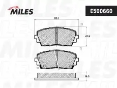 Тормозные колодки дисковые передняя ось MILES E500660