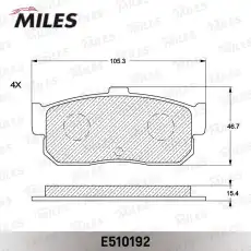 Тормозные колодки дисковые MILES E510192