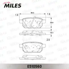 Тормозные колодки дисковые задняя ось MILES E510560
