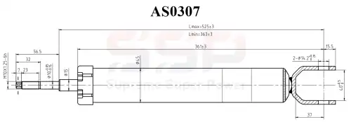 Амортизатор 349084 553006000 AS0307 SSP