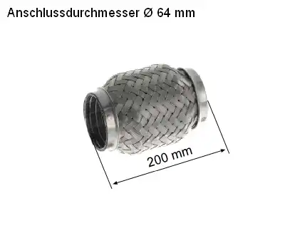 Гофра глушителя HJS 83 00 8531 L= d=