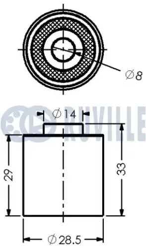 Ролик ГРМ 541609 RUVILLE