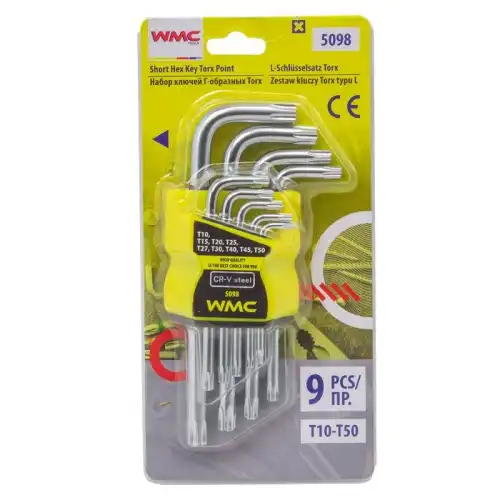 WMC5098 Набор ключей Г-образных Torx 9пр. WMC TOOLS