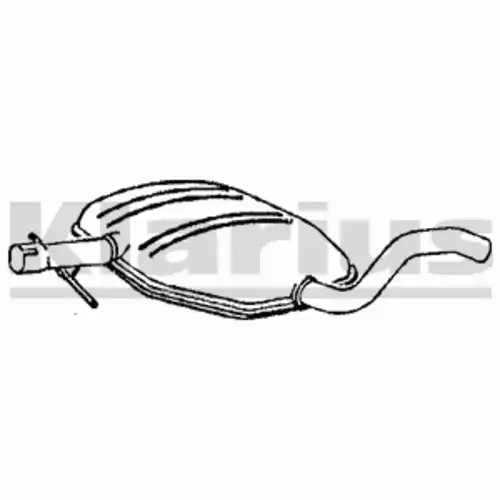 глушитель средняя часть VW 210585 KLARIUS