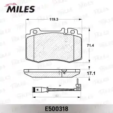 Тормозные колодки дисковые передняя ось MILES E500318