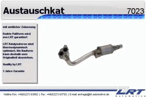 катализатор глушителя VW 7023 LRT