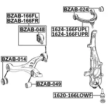 Рычаг подвески FEBEST 1624-166FUPR