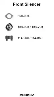 Предглушитель выхлопных газов MD001051 FA1