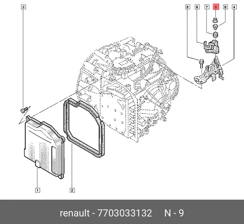  ГАЙКА M8 7703033132 RENAULT