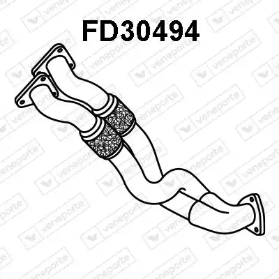 труба глушителя приемная VW FD30494 VENEPORTE