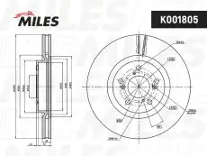 Тормозной диск MILES K001805