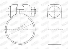 Хомут глушителя WALKER 80365