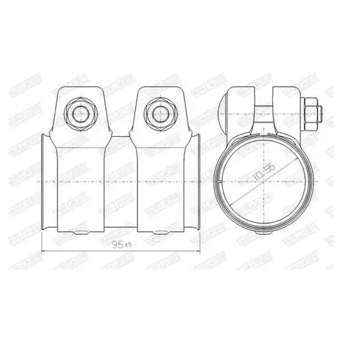 муфта глушителя Audi 80250 WALKER
