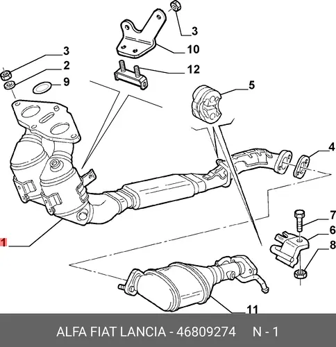 Катализатор 46809274 ALFA ROMEO
