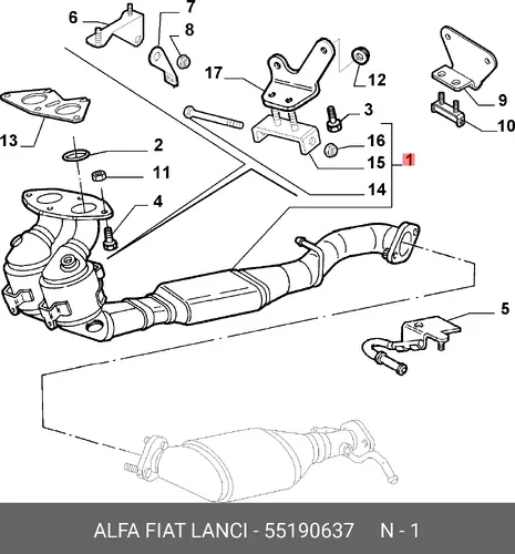 Катализатор 55190637 ALFA ROMEO