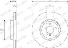 Тормозной диск FERODO DDF2042LC-1