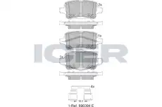 Тормозные колодки дисковые ICER 182257