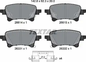 Тормозные колодки дисковые TEXTAR 2661401