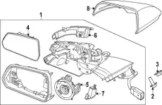 MIRROR ASY - REAR VIEW OUTER PR3Z17683A FORD