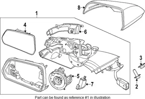 MIRROR ASY - REAR VIEW OUTER PR3Z17682A FORD