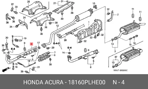 Катализатор 18160PLHE00 HONDA