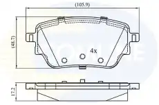 Тормозные колодки дисковые задняя ось COMLINE CBP02864