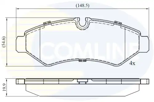 Тормозные колодки дисковые COMLINE CBP02762