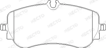 Тормозные колодки дисковые NECTO FD7772V