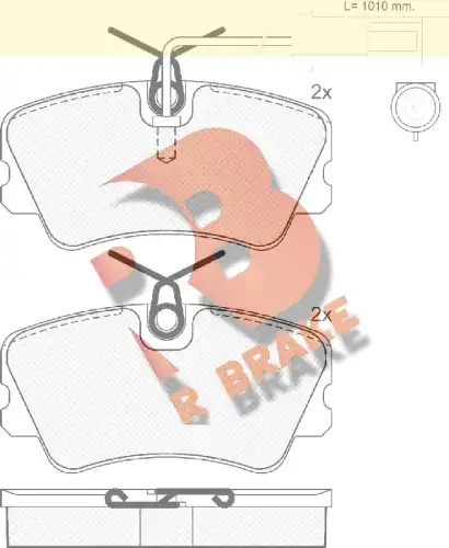 Тормозные колодки дисковые R BRAKE RB0870