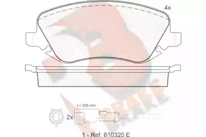 Тормозные колодки дисковые R BRAKE RB1454
