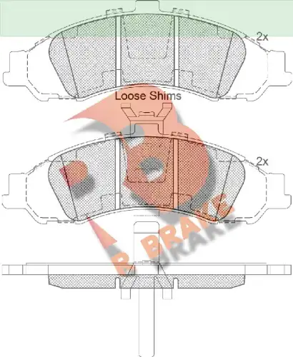 Тормозные колодки дисковые R BRAKE RB1754