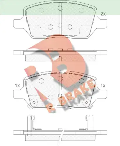 Тормозные колодки дисковые R BRAKE RB2083