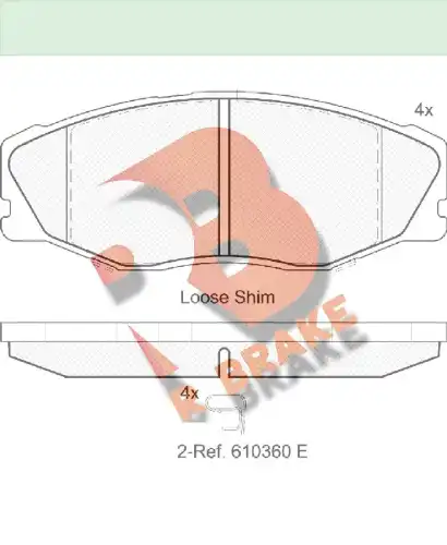 Тормозные колодки дисковые R BRAKE RB2087
