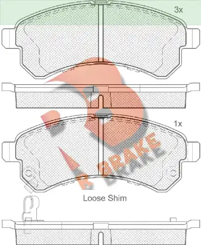 Тормозные колодки дисковые R BRAKE RB2201