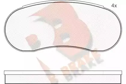 Тормозные колодки дисковые R BRAKE RB0537