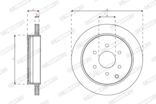 Тормозной диск FERODO DDF2074C1