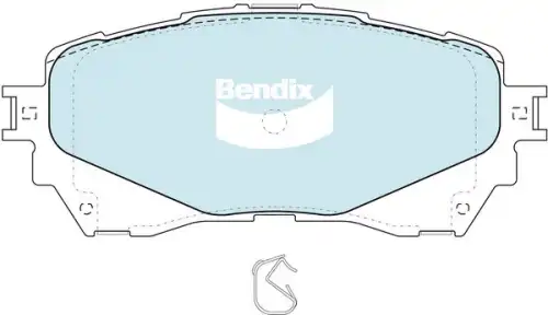 Тормозные колодки дисковые передняя ось BENDIX DB2293GCT