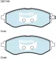 Тормозные колодки дисковые передняя ось BENDIX DB1748GCT