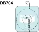 Тормозные колодки дисковые BENDIX DB704GCT