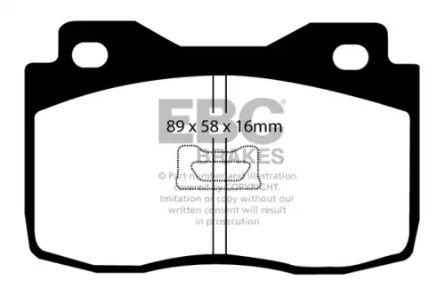 Тормозные колодки дисковые передняя ось EBC DP378