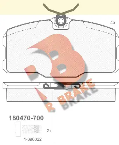 Тормозные колодки дисковые R BRAKE RB0470700
