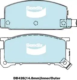 Тормозные колодки дисковые BENDIX DB426GCT