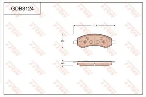 Тормозные колодки дисковые TRW GDB8124